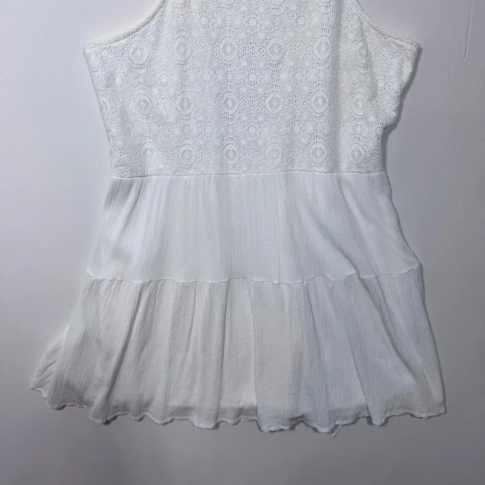Abercrombie & Fitch White Lace‎ Mini Dress Women's M Coquette Boho Cottagecore - Picture 4 of 11